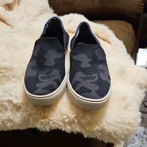 Rothy's Navy Camo Slip-On Flats